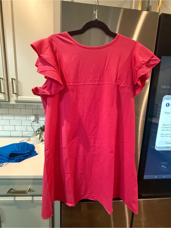 Free People Dresses & Skirts - Free People Flutter Sleeve Tunic in Hot Pink